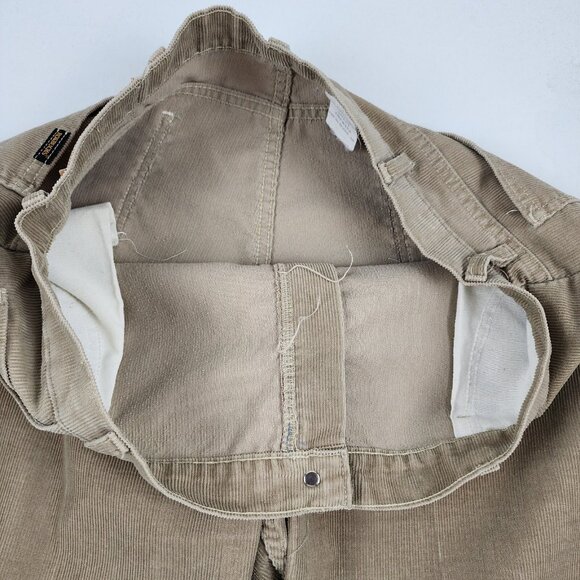 Roebucks Vintage Corduroy Pants Mens 38x29 Tan Straight Leg Regular Fit USA Made - Picture 5 of 9